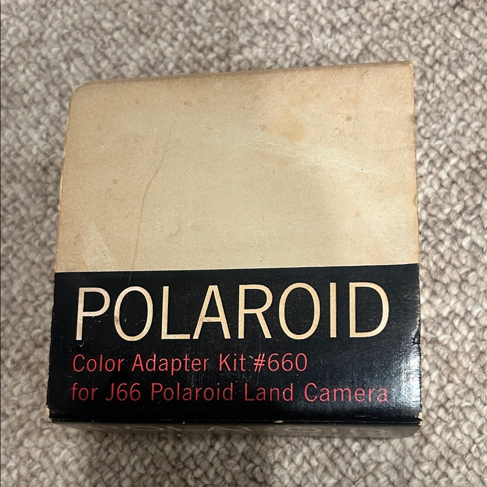 Polaroid Color Adapter Kit #660 Box - Cream, Black & Red Accents